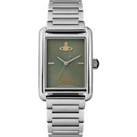 Silver Shacklewell Green Rectangle Watch - Silver