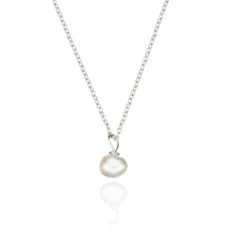 Silver Single Pearl Necklace