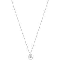 Silver Small Linked Circle Necklace - 925 Silver