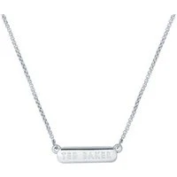 Silver Sparkle Bar Necklace - 48cm