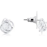 Silver Sparkle Gem Earrings