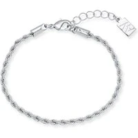 Silver Sparkle Twist Bracelet - 17cm