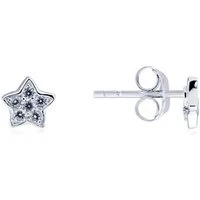 Silver Sparkling Star Studs - 925 Silver