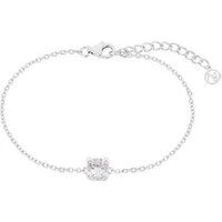 Silver Square Crystal Bracelet - 925 Silver