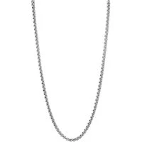 Silver Stainless Steel Belcher Chain Necklace - Silver