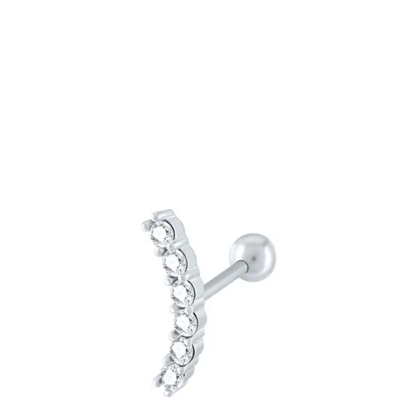 Silver Stud Earring - Silver