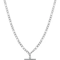 Silver T-Bar Chain Necklace - 45cm