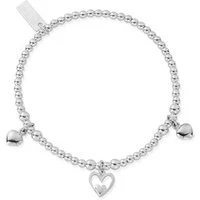 Silver Triple Heart Bracelet - Silver