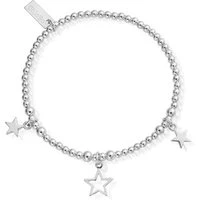 Silver Triple Star Bracelet - Silver