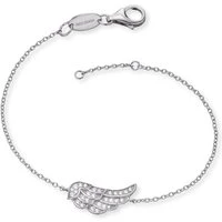 Silver Wing Crystal Bracelet - Silver