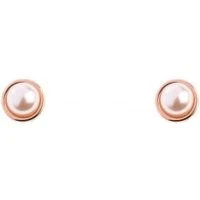 Sinaa Pearl & Rose Gold Stud Earrings