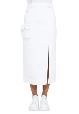 Skirts Cotton, White, 8