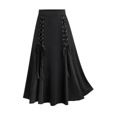 Skirts for Women UK Elasticated Waist Long Skirt A-Line Vintage Swing Skirt Renaissance Maxi Skirts Goth Steampunk Skirt Lace Up Patchwork Skirts Party Evening Streetwear Sale Skirts for Women UK Elasticated Waist Long Skirt A-Line Vintage Swing Skirt Renaissance Maxi Skirts Goth Steampunk Skirt Lace Up Patchwork Skirts Party Evening Streetwear Sale