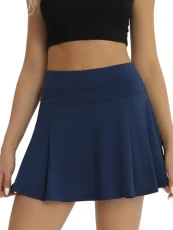 Skorts for Women Tennis Skirt with Shorts Ladies Skort Activewear Skirts Pockets Golf Blue M - Navy Blue