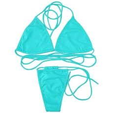 Sky Blue Bikini Set Size 6 High Waisted Monokini Swimsuit with Bikini Bottoms Breathable Hight Cut High Waisted Bikini Set for Women Strapless Bikini Spring Sale Travelling Essentials