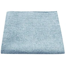 Sky Blue Herringbone Pocket Square, Handkerchief