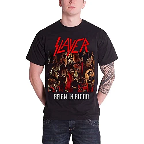 Slayer Men Reign in Blood Short Sleeve T-Shirt, Black, X-Large