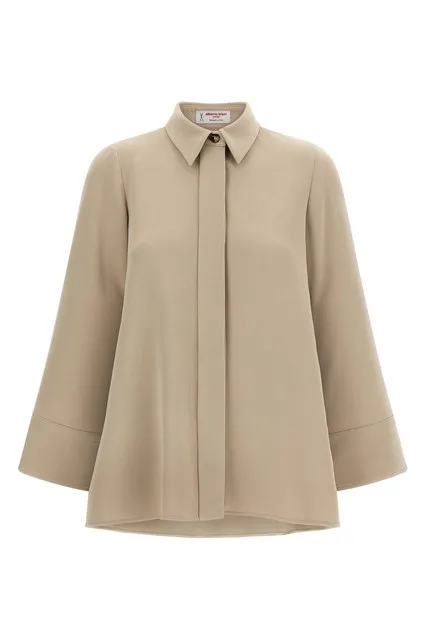 / sleeve shirt - Beige