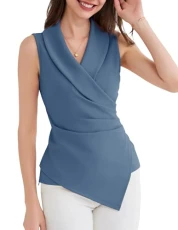 Sleeveless Blouse Tops for Women UK Ladies Summer Elegant V-Neck Lapel Slim Business Work Suit Blazer Grey Blue XXL Sleeveless Blouse Tops for Women UK Ladies Summer Elegant V-Neck Lapel Slim Business Work Suit Blazer Grey Blue XXL