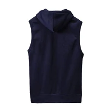 Sleeveless Solid Men Blouse Slim Jacket Hooded Tops Shirt Vest Coats & Jackets for Men Clothing Winter Man Jacket, Nany, XXL