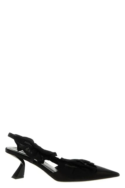 Slingback ruffles - Black