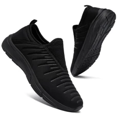Slip Resistant Work Shoes Men Non Slip Chef Kitchen Shoes Mens Clog Food Service Shoes Restaurant Hospital Slip-on(9,New Black)