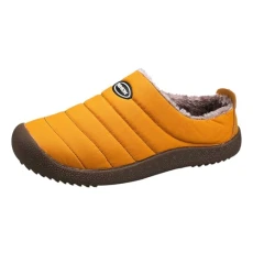 Slippers Women Comfort Memory Foam Slippers Faux Fur Slip on House Slides Wide Fit Fuzzy Breathable Lightweight Slipper Anti-Slip Ladies Sliders Indoor/Outdoor Orange