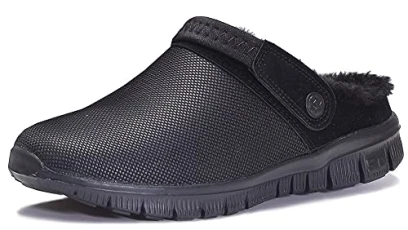 Slippers Women's Men's Clogs Lined Mules Garden Shoes Non-Slip Winter Warm Plush Slippers Shoes 36-48, Full Black, 7 UK Slippers Women's Men's Clogs Lined Mules Garden Shoes Non-Slip Winter Warm Plush Slippers Shoes 36-48, Full Black, 7 UK