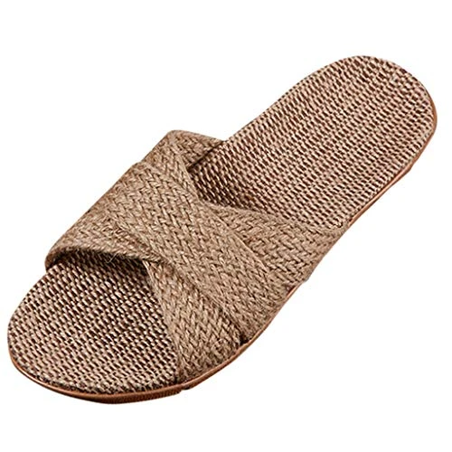 Slippers women's summer slippers girls women's sandals women men summer linen women's strap home sho