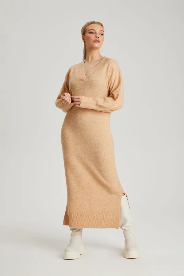 Slouch V Neck Dress L