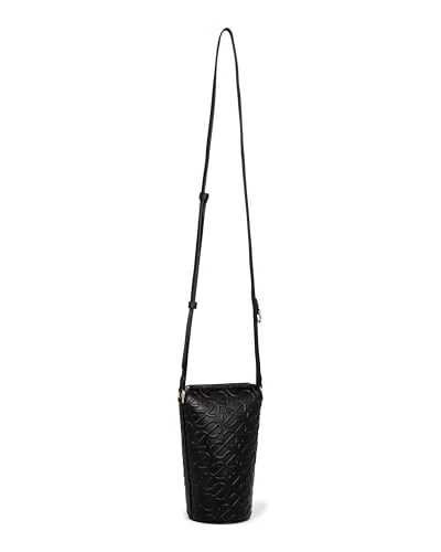 Small Pot Crossbody, Black Wave Leather, S