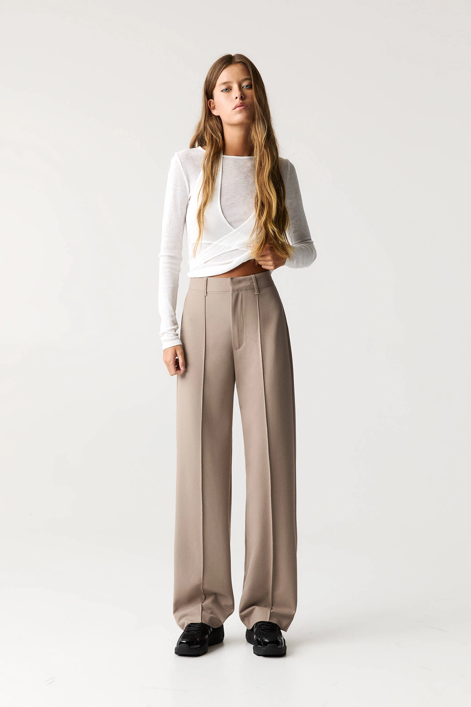 Smart Trousers With Seam Detail