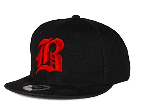 Snapback Baseball Cap Cap Hat Snapback 3D Gothic B Hip-Hop (B Black Red)