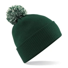 Snowstar Unisex Winter Bobble Hat in Contrasting Colours, Colour: Bottle Green/Off White, Size: One Size Snowstar Unisex Winter Bobble Hat in Contrasting Colours, Colour: Bottle Green/Off White, Size: One Size