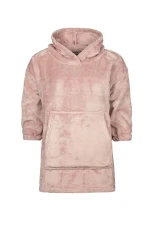 SOCKSHOP Mega Hoodie - Boys, Girls, Unisex, Kids, Childrens Nightwear, Loungewear, Warm, Thermal, Cosy, Pockets, Pink Navy 1 Pack Sizes 5-10 Years & 11-16 Years Dusky Pink 5-10 Years