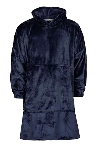 SOCKSHOP Mega Hoodie - Mens, Womens, Unisex, Oversized, Fleecy, Warm & Cosy, Soft, with Pocket 1 Pack One Size Navy