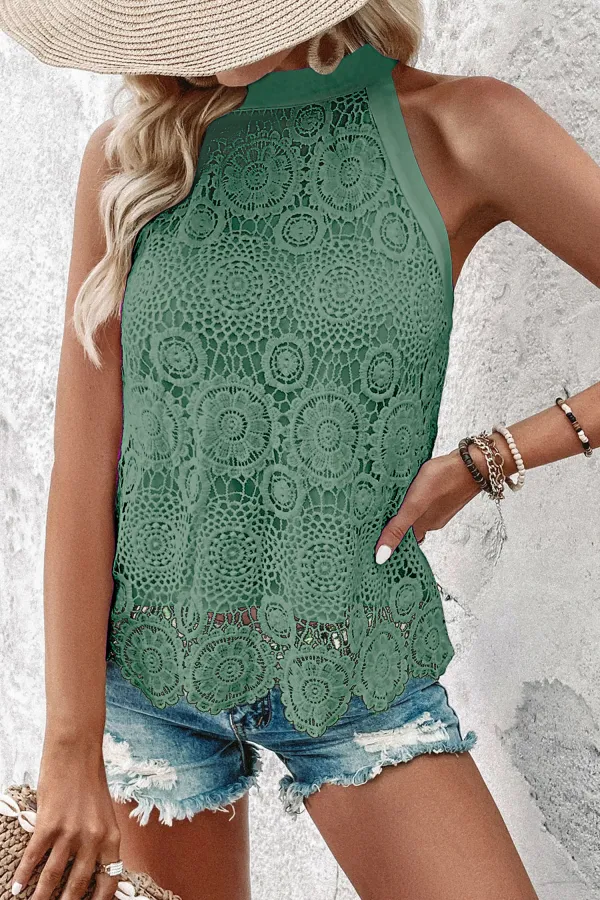 Soft Blooms Green Top