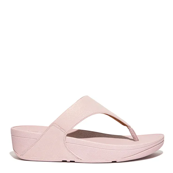 Soft Lilac Lulu Leather Shimmer Toe Post Sandals - Purple