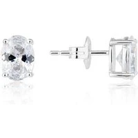 Solitaire Stud Earrings - 925 Silver