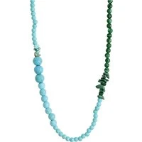 Soulmates Turquoise + Malachite Necklace - 38cm