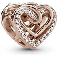 Sparkling Entwined Hearts Charm