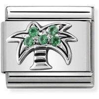 Sparkling Green Palm Tree Charm