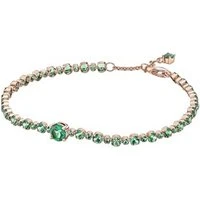 Sparkling Green Tennis Bracelet - 20cm