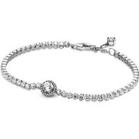 Sparkling Halo Tennis Bracelet - 18cm