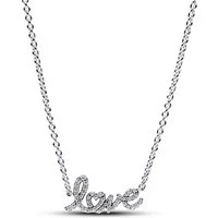 Sparkling Handwritten Love Collier Necklace - 45cm