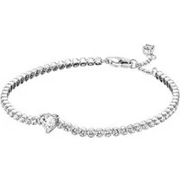 Sparkling Heart Tennis Bracelet - 16cm