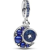 Sparkling Moon Spinning Dangle Charm