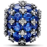 Sparkling Pavé Round Blue Charm