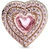 Sparkling Pink Heart Charm