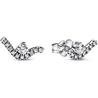 Sparkling Wave Stud Earrings